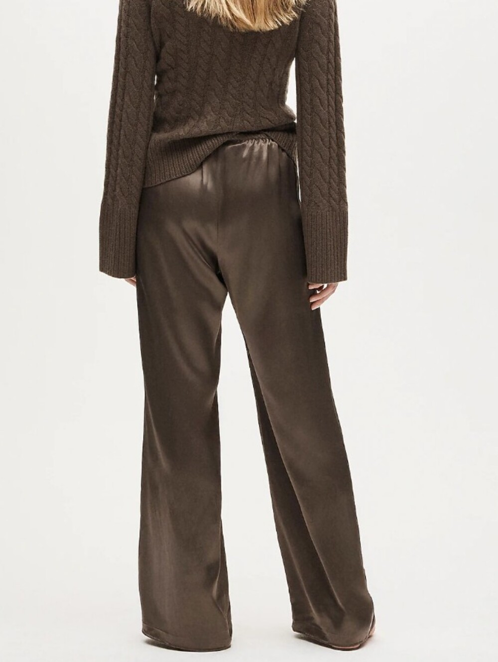 J Crew Petite Cosmo pant in luster charmeuse CN714 Size M Smoky Wood NWT - Picture 4 of 9